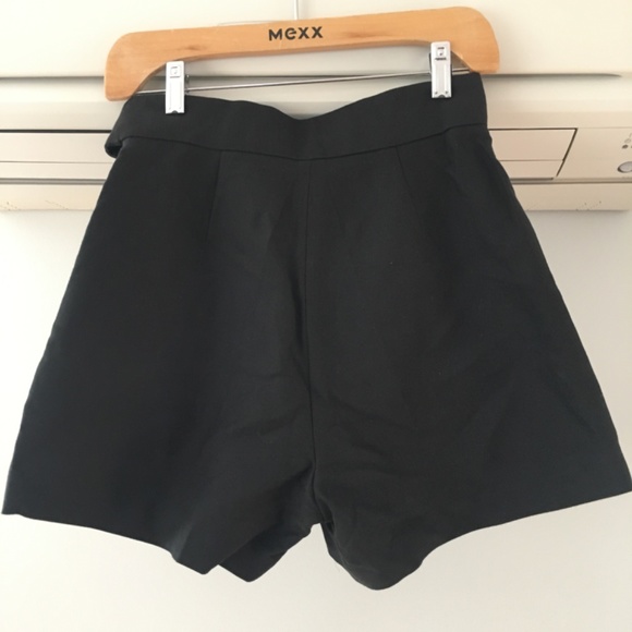 Sandro Paris high waisted side zip belted shorts sz 36 - Picture 3 of 8